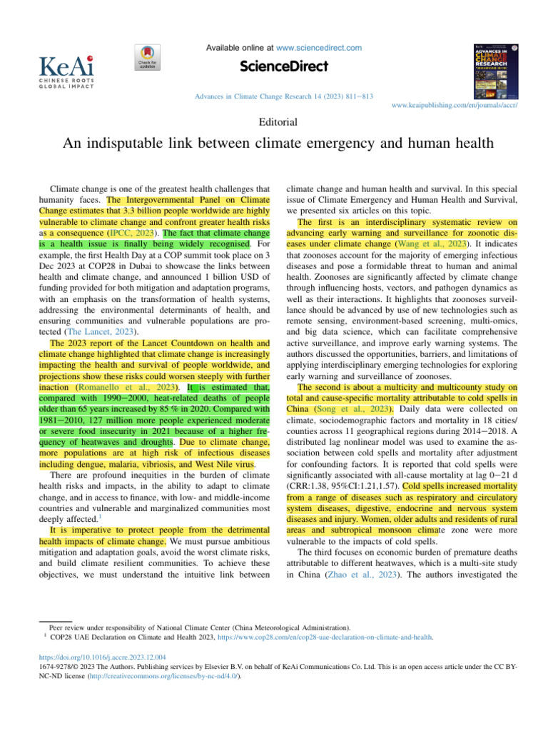 An Indisputable Link Between Climate Emergency | PDF | Climate Change ...