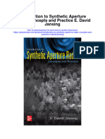 Introduction To Synthetic Aperture Radar Concepts and Practice E David Jansing Full Chapter