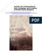 The Sentimental Life of International Law Literature Language and Longing in World Politics Gerry Simpson Full Chapter