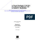 Introductory Circuit Analysis 11Th Ed Instructors Resource Manual 11Th Edition Robert L Boylestad Full Chapter