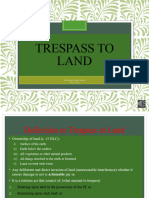 Trespass To Land With Narrative