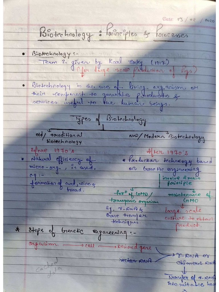 Biotechnology Principles and Processes | PDF