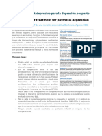 Tratamiento Antidepresivo para La Depresión Posparto. Un Resumen SUPPORT de Una Revisión Sistemática Cochrane