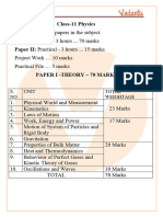 ISC Class 11 Physics Syllabus - Free PDF Download