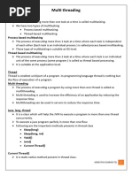 Multi Threading Notes and Interview Questions