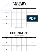 2024 Dated Minimalist Editable Calendar by Shining Mom