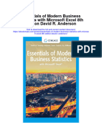 Essentials of Modern Business Statistics With Microsoft Excel 8Th Edition David R Anderson Full Chapter
