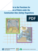 A Guide To The Provisions For Safe Use of Hoists Under The Construction Sites (Safety) Regulations