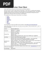 SQL Injection Cheat Sheet