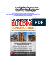 Handbook For Building Construction Administration Materials Design and Safety Clifford J Schexnayder Full Chapter