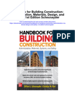 Download Handbook For Building Construction Administration Materials Design And Safety 1St Edition Schexnayder full chapter