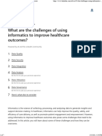 How to Overcome Informatics Challenges in Healthcare