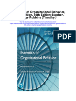 Download Essentials Of Organizational Behavior Global Edition 15Th Edition Stephen Judge Robbins Timothy full chapter