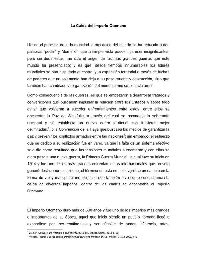 Caída del Imperio Otomano y su Impacto | PDF | imperio Otomano ...