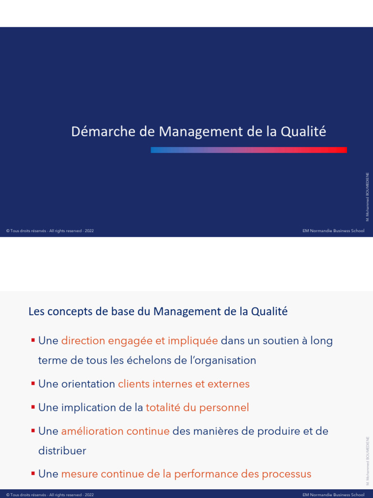 Management de la Qualité en Entreprise | PDF | Analyse SWOT ...