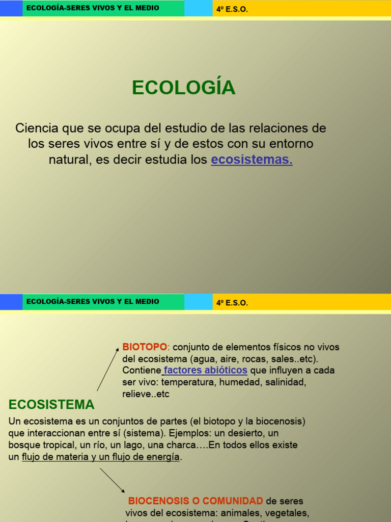 Relación de Seres Vivos y Ecosistemas | PDF | Ecología | Nitrógeno