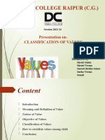 Classification of Values1