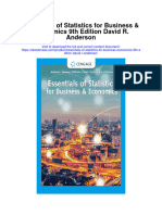 Download Essentials Of Statistics For Business Economics 9Th Edition David R Anderson full chapter