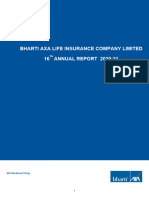 Bharti AXA life insurance Annual Report 2020-21