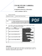 Formato para Enviar URLs de Evidencias de Su Proyecto - 2023-2