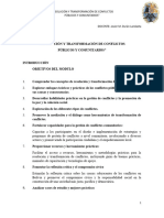 MATERIAL para El DIPLOMANTE - RESOLUCIÓN Y TRANSFORMACIÓN DE CONFLICTOS PUBLICOS Y COMUNITARIOS