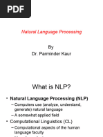 Natural Language Processing: by Dr. Parminder Kaur