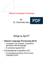 Natural Language Processing: by Dr. Parminder Kaur