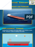 (B) SHIP WEIGHT AND TONNAGE