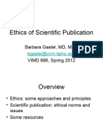 Ethics of Scientific Publication an Introduction