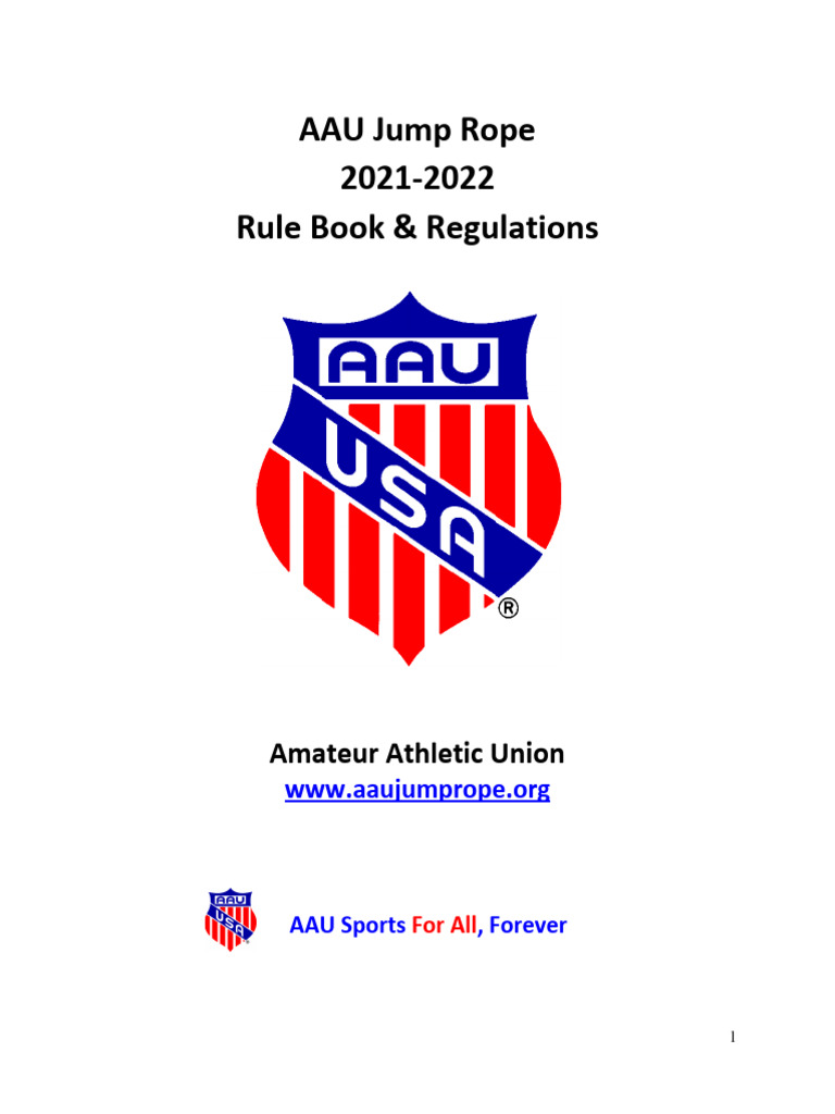 AAU Jump Rope Rule Book 2021-2022 | PDF | Committee | Sports