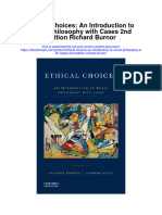 Ethical Choices An Introduction To Moral Philosophy With Cases 2Nd Edition Richard Burnor Full Chapter