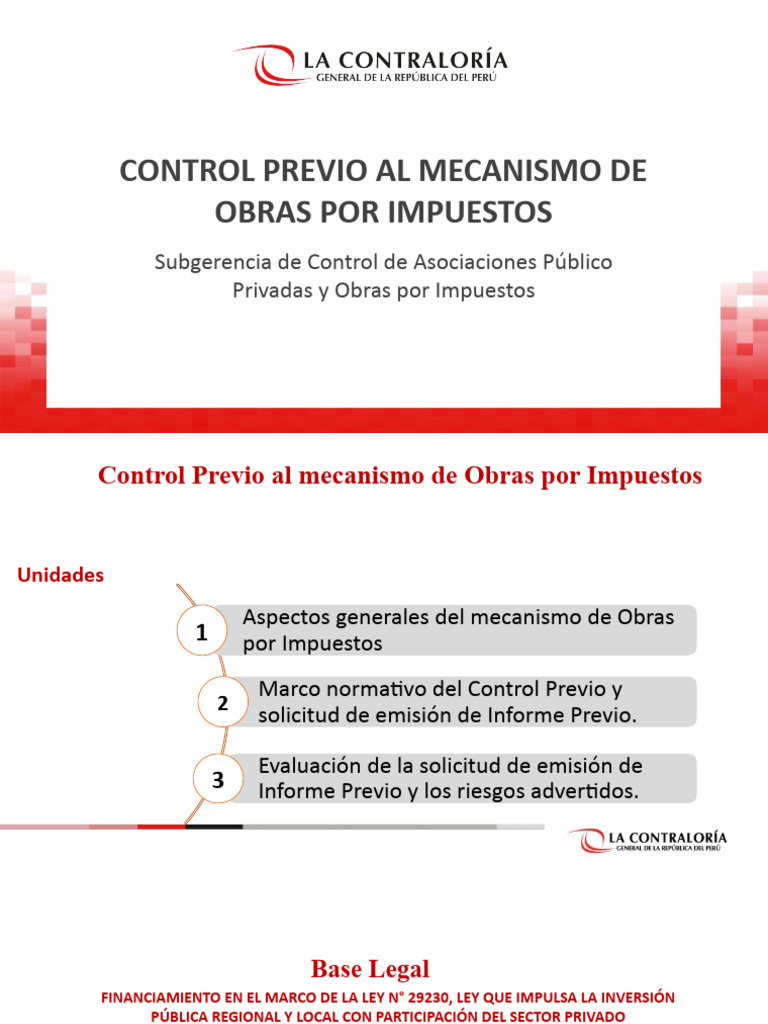 Control Previo en Obras por Impuestos | PDF | Business | Presupuesto