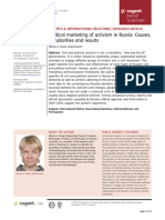 Political Marketing of Activism in Russia: Causes, Peculiarities and Results