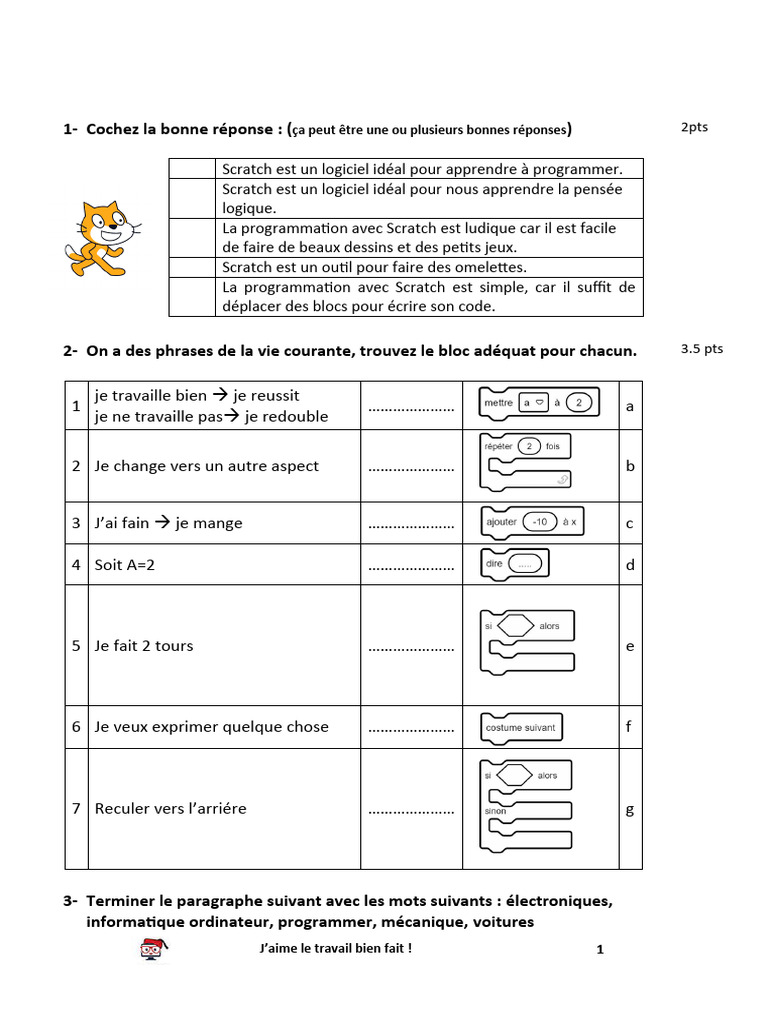 Apprendre la programmation avec Scratch | PDF | Jeux et activités ...