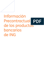 Información Precontractual de Los Productos Bancarios de ING