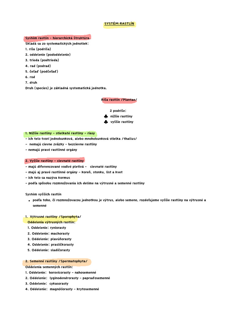 Systém Rastlín | PDF