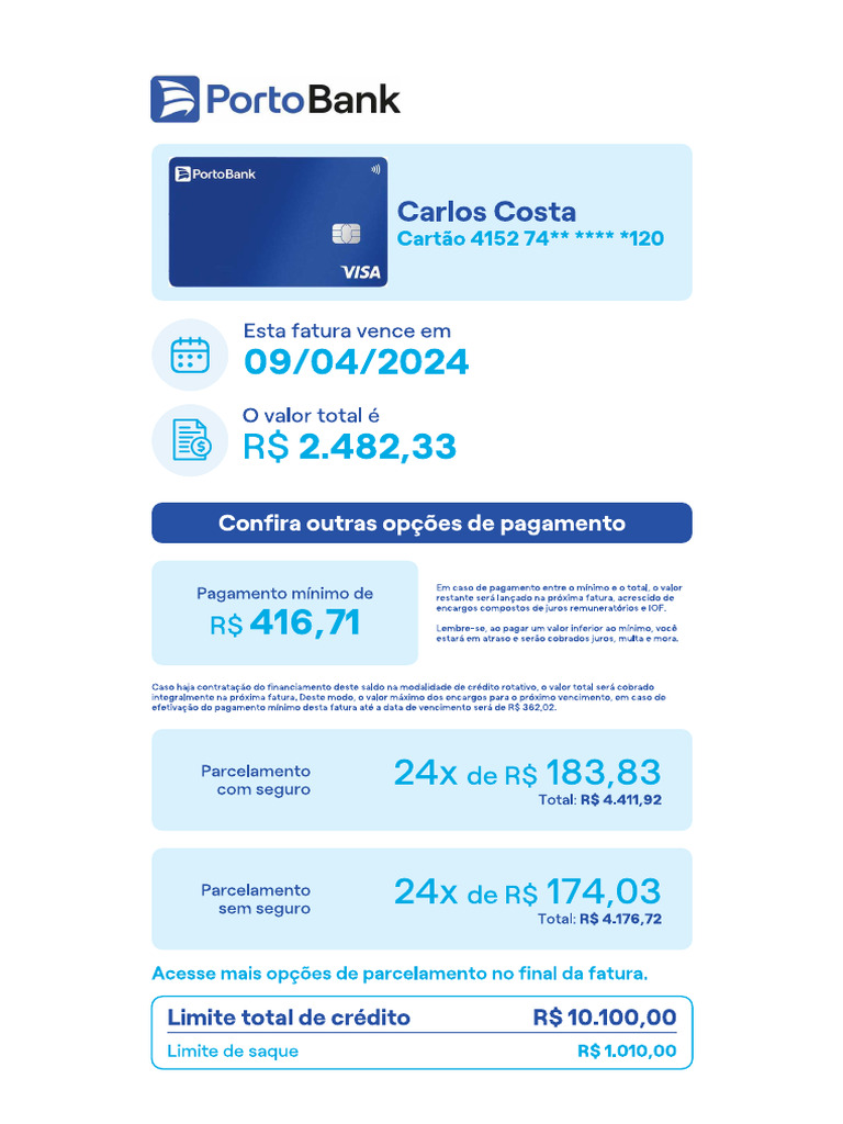 Cartão Porto | PDF