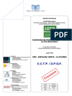 CCTP-DPGF PROVISOIRE - Lot N°19 - VRD - ESPACES VERTS - CLOTURES