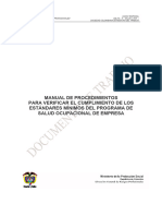 Manual de Verificación de Estandares Minimos de Calidad de Un PSO - Colombia
