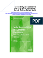 Download Social Responsibility And Corporate Governance Volume 2 Policy And Practice 1St Ed Edition Matjaz Mulej all chapter