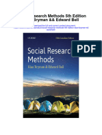 Social Research Methods 5Th Edition Alan Bryman Edward Bell All Chapter