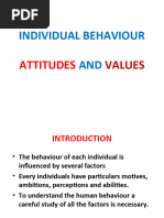 Individual Behaviou, Values Attitudes KIIT