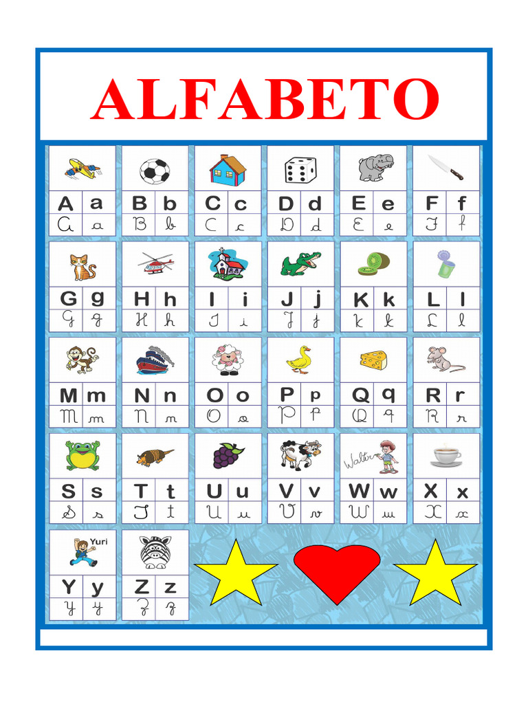 Alfabeto para Colar No Caderno Do Aluno No Início Do Ano | PDF