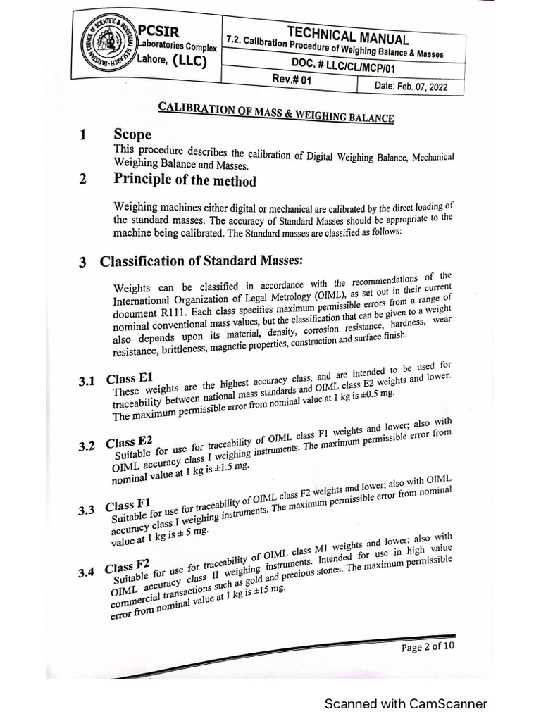 Masses Balance Lab Procedures Pdf