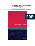 The Spartans A Very Short Introduction Andrew J Bayliss Full Chapter