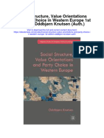 Social Structure Value Orientations and Party Choice in Western Europe 1St Edition Oddbjorn Knutsen Auth All Chapter