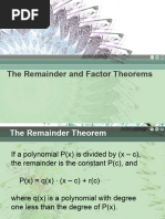 Remainder and Factor Theorem