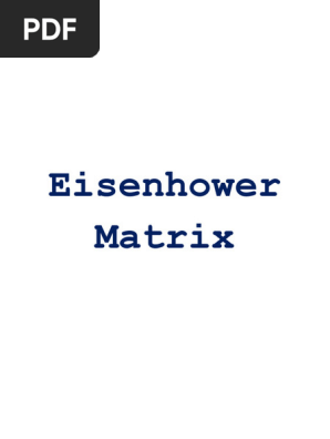 Eisenhower-Matrix
