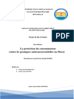 PFE - La Protection Du Consommateur Contre Les Pratiques Anticoncurrentielles Au Maroc