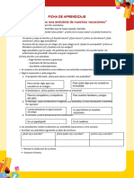 Ficha de Aprendizaje - Escribimos Anécdotas